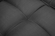 Futon sleeper sofa with 2 pillows dark gray fabric by La Spezia additional picture 12