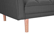 Futon sleeper sofa with 2 pillows dark gray fabric by La Spezia additional picture 3