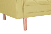 Futon sleeper sofa with 2 pillows yellow fabric additional photo 5 of 10
