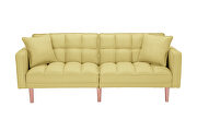 Futon sleeper sofa with 2 pillows yellow fabric by La Spezia additional picture 10