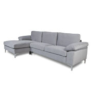 Sectional sofa light gray velvet left hand facing by La Spezia additional picture 6