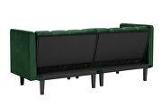 Futon sofa sleeper green velvet metal legs by La Spezia additional picture 3