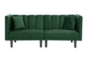 Futon sofa sleeper green velvet metal legs by La Spezia additional picture 7