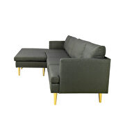 Dark gray polyester fabric modern convertible sectional sofa by La Spezia additional picture 11