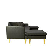 Dark gray polyester fabric modern convertible sectional sofa by La Spezia additional picture 9