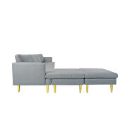 Light gray polyester fabric modern convertible sectional sofa by La Spezia additional picture 10