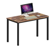 Modern minimalistic style rustic brown computer desk additional photo 2 of 13