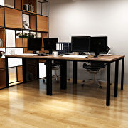 Modern minimalistic style rustic brown computer desk by La Spezia additional picture 8