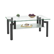 Rectangle black glass coffee table by La Spezia additional picture 2