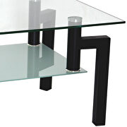 Rectangle black glass coffee table by La Spezia additional picture 7