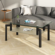 Rectangle black glass coffee table by La Spezia additional picture 9