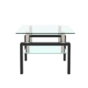 Clear glass top and black base coffee table by La Spezia additional picture 10