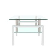 Clear glass top and white base coffee table by La Spezia additional picture 2