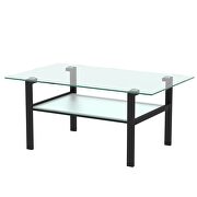 Transparent glass top and black base coffee table by La Spezia additional picture 6