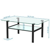Transparent glass top and black base coffee table by La Spezia additional picture 7