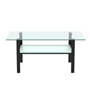 Transparent glass top and black base coffee table by La Spezia additional picture 9