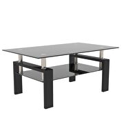 Black glass top and base coffee table by La Spezia additional picture 9