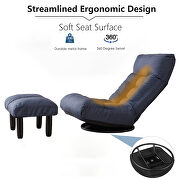 Floor navy chair single sofa reclining chair by La Spezia additional picture 16