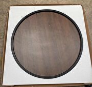 Modern round coffee table,black metal frame with walnut top by La Spezia additional picture 13