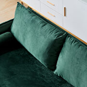 Green velvet fabric sofa with pocket additional photo 4 of 6