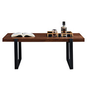 Minimalist coffee table,black metal frame with walnut top- square coffee table by La Spezia additional picture 11