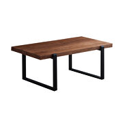 Minimalist coffee table,black metal frame with walnut top- square coffee table by La Spezia additional picture 12