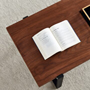 Minimalist coffee table,black metal frame with walnut top- square coffee table by La Spezia additional picture 8