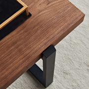Minimalist coffee table,black metal frame with walnut top- square coffee table by La Spezia additional picture 9