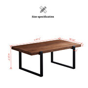 Minimalist coffee table,black metal frame with walnut top- square coffee table by La Spezia additional picture 10