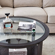 Tempered glass top black coffee table by La Spezia additional picture 8