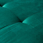 Mid-century modern emerald velvet fabric bench sectional couch sofa by La Spezia additional picture 7