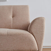 Modern beige polyester fabric sofa additional photo 5 of 7