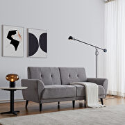 Modern gray polyester fabric sofa additional photo 2 of 7