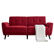 Modern red polyester fabric sofa additional photo 3 of 6