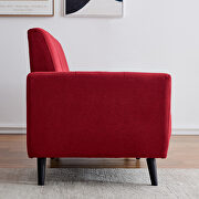 Modern red polyester fabric sofa additional photo 5 of 6