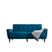 Modern blue polyester fabric sofa additional photo 3 of 8