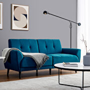 Modern blue polyester fabric sofa additional photo 5 of 8