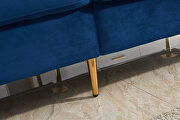 Modern blue velvet fabric sofa by La Spezia additional picture 15