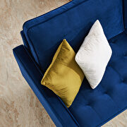 Modern blue velvet fabric sofa by La Spezia additional picture 8