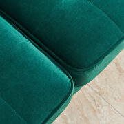 Modern emerald velvet fabric sofa additional photo 2 of 13