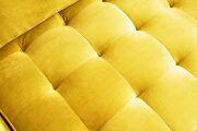 Modern yellow velvet fabric sofa by La Spezia additional picture 12