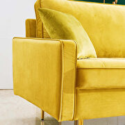 Modern yellow velvet fabric sofa by La Spezia additional picture 8