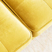 Modern yellow velvet fabric sofa by La Spezia additional picture 9