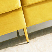 Modern yellow velvet fabric sofa by La Spezia additional picture 10