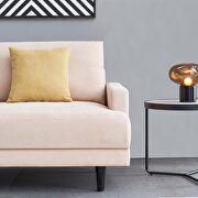 Square armrest beige fabric sofa by La Spezia additional picture 2
