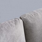 Square armrest gray fabric sofa additional photo 5 of 8