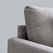 Square armrest gray fabric sofa by La Spezia additional picture 7