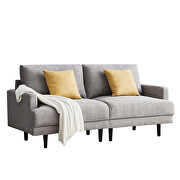 Square armrest gray fabric sofa by La Spezia additional picture 9