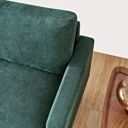 Modern emerald fabric sofa l shape, 3 seater with ottoman by La Spezia additional picture 6