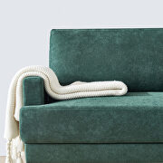 Modern emerald fabric sofa l shape, 3 seater with ottoman by La Spezia additional picture 10